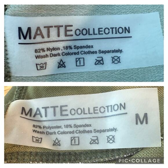 NWOT Green Camo Matte Collection Swimsuit & Cover Asymmetric Plunge Neckline Med - Picture 9 of 12